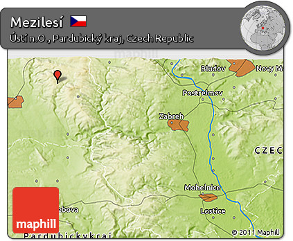 Physical 3D Map of Mezilesí