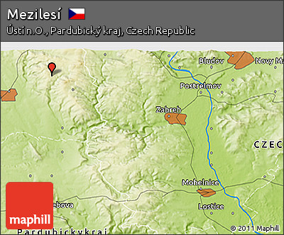 Physical 3D Map of Mezilesí
