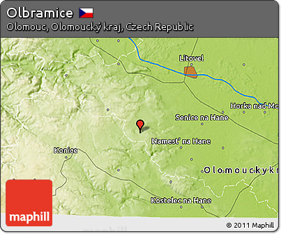 Physical 3D Map of Olbramice