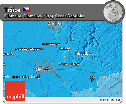Political 3D Map of Tršice