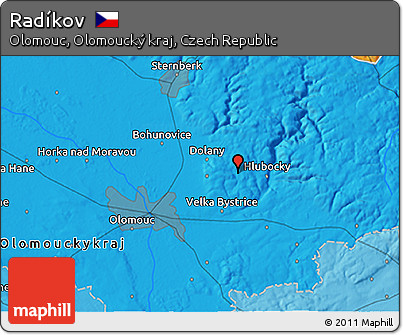 Political 3D Map of Radíkov