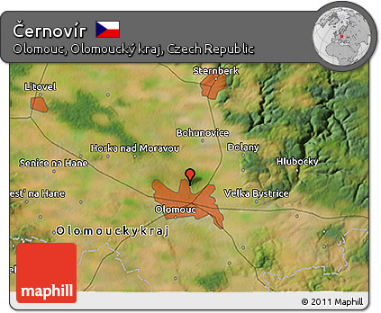 Satellite 3D Map of Černovír