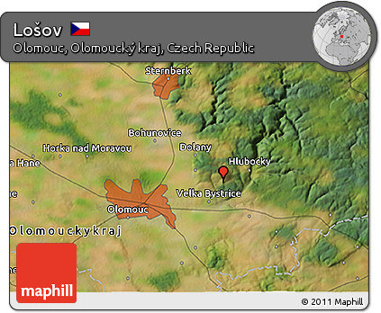 Satellite 3D Map of Lošov