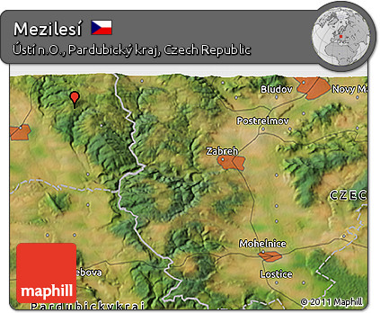Satellite 3D Map of Mezilesí