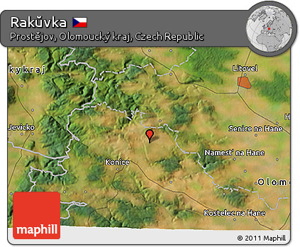 Satellite 3D Map of Rakŭvka