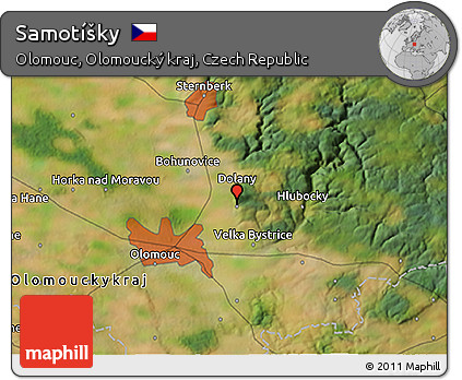 Satellite 3D Map of Samotíšky