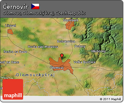 Satellite 3D Map of Černovír