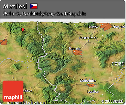 Satellite 3D Map of Mezilesí