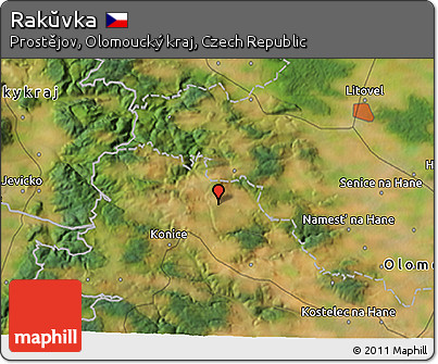 Satellite 3D Map of Rakŭvka