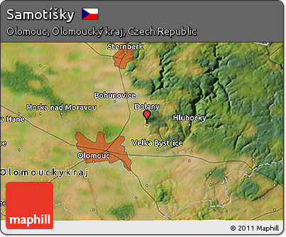 Satellite 3D Map of Samotíšky