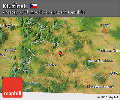 Satellite 3D Map of Klužínek