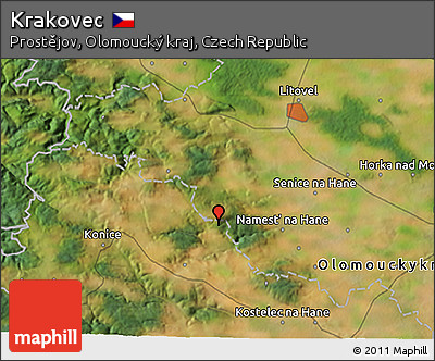 Satellite 3D Map of Krakovec