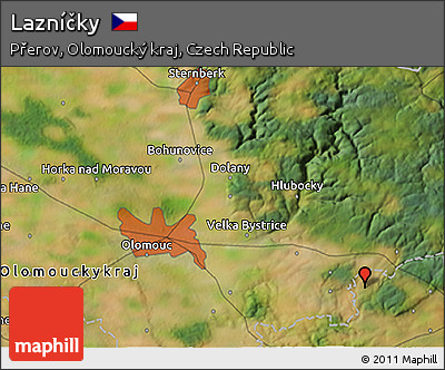 Satellite 3D Map of Lazníčky