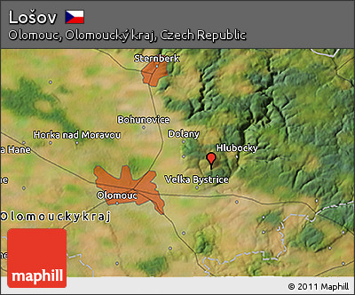 Satellite 3D Map of Lošov