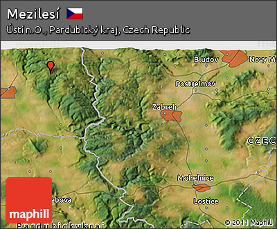 Satellite 3D Map of Mezilesí