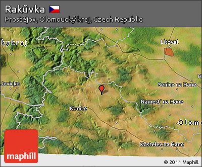 Satellite 3D Map of Rakŭvka