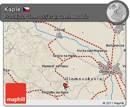 Shaded Relief 3D Map of Kaple