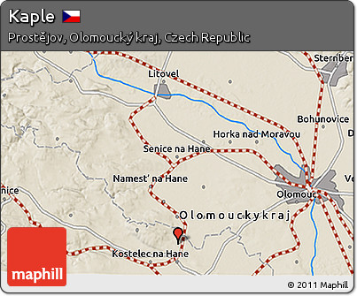 Shaded Relief 3D Map of Kaple
