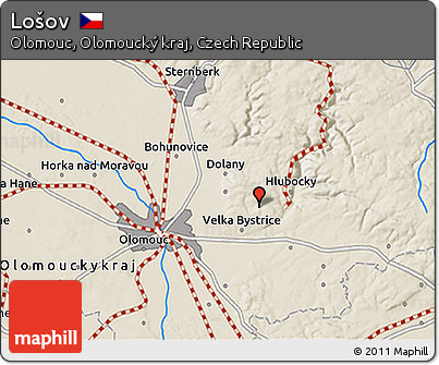 Shaded Relief 3D Map of Lošov
