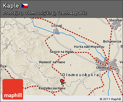 Shaded Relief 3D Map of Kaple