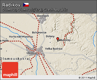 Shaded Relief 3D Map of Radíkov