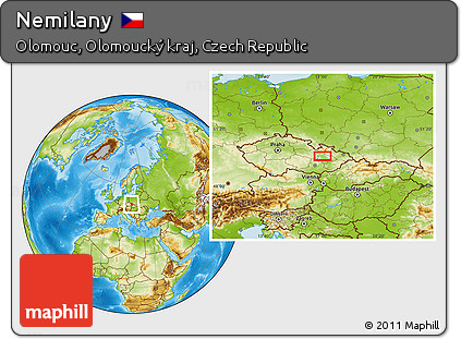 Physical Location Map of Nemilany