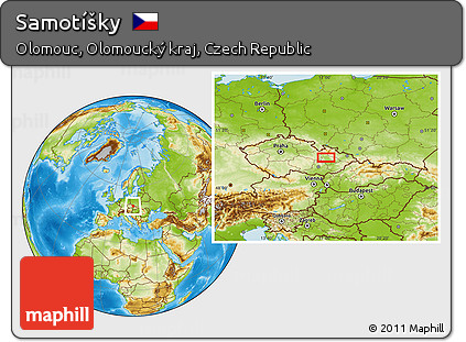 Physical Location Map of Samotíšky