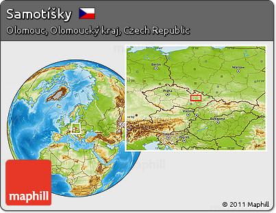 Physical Location Map of Samotíšky