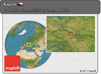 Satellite Location Map of Kaple