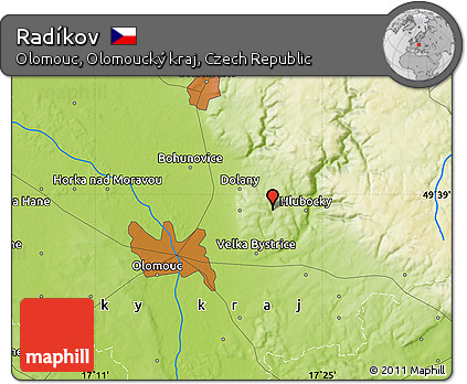Physical Map of Radíkov