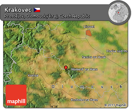 Satellite Map of Krakovec