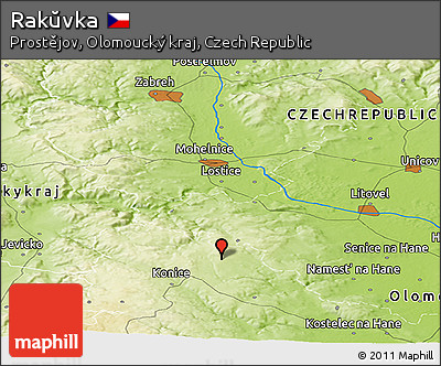 Physical Panoramic Map of Rakŭvka