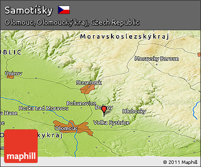 Physical Panoramic Map of Samotíšky