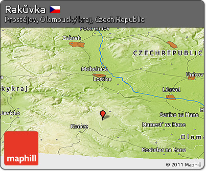 Physical Panoramic Map of Rakŭvka