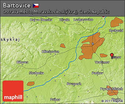 Physical 3D Map of Bartovice