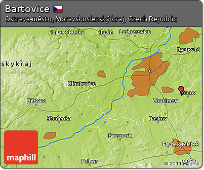 Physical 3D Map of Bartovice