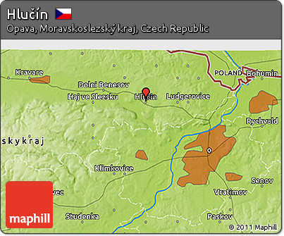 Physical 3D Map of Hlučín