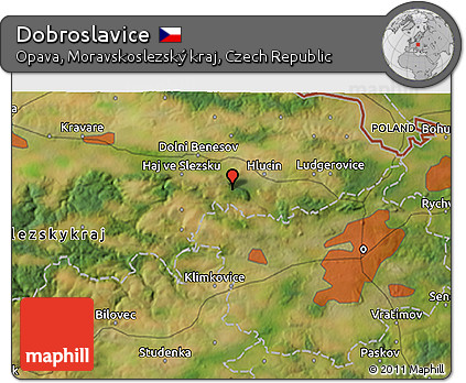 Satellite 3D Map of Dobroslavice