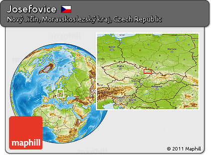 Physical Location Map of Josefovice