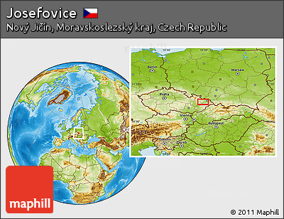Physical Location Map of Josefovice