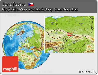 Physical Location Map of Josefovice