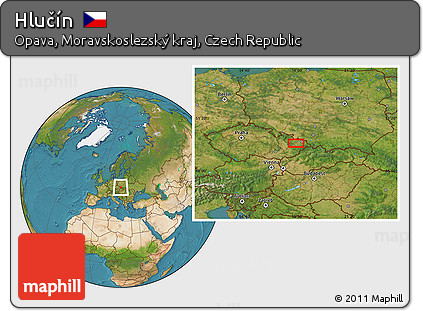 Satellite Location Map of Hlučín