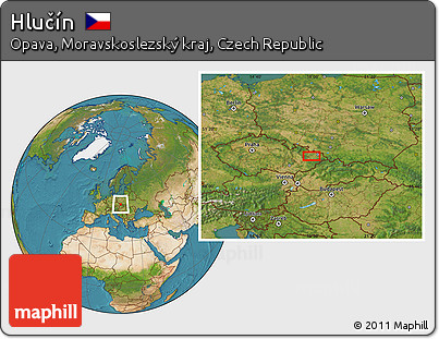 Satellite Location Map of Hlučín