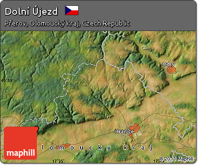 Satellite Map of Dolní Újezd