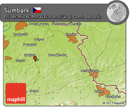 Physical 3D Map of Šumbark