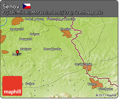 Physical 3D Map of Šenov