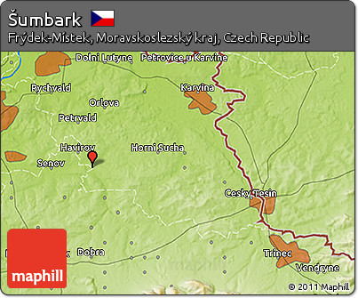 Physical 3D Map of Šumbark