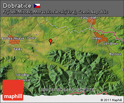 Satellite 3D Map of Dobratice