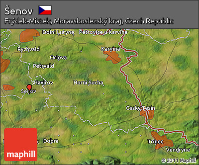 Satellite 3D Map of Šenov