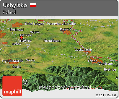 Satellite Panoramic Map of Uchylsko